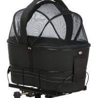 Trixie Fietsmand Achterop Zwart Met Kussen En Kap